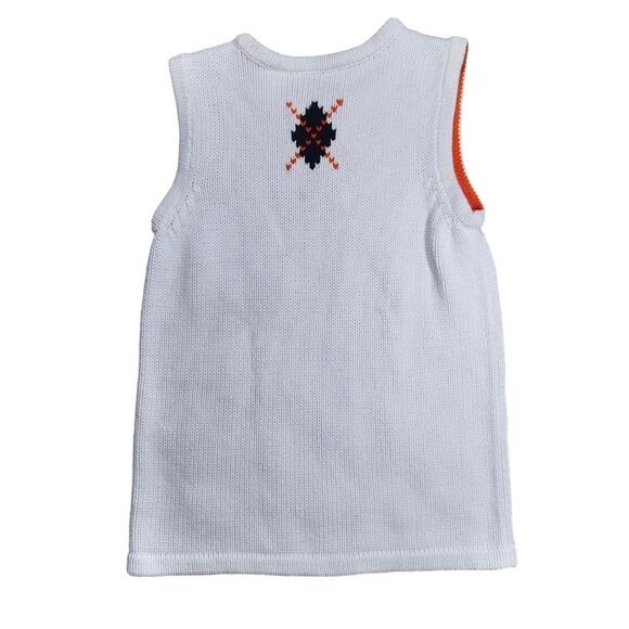 Black, Orange, and White Halloween Colored Fall Autumn Sweater Vest Size Small - Picture 2 of 6